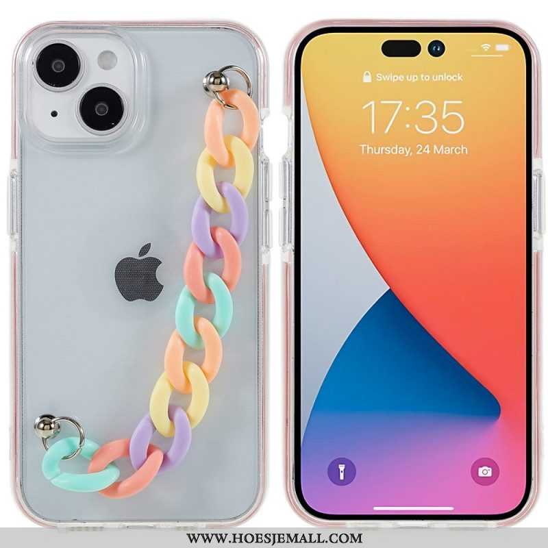 Hoesje voor iPhone 14 Siliconen Polsbandje