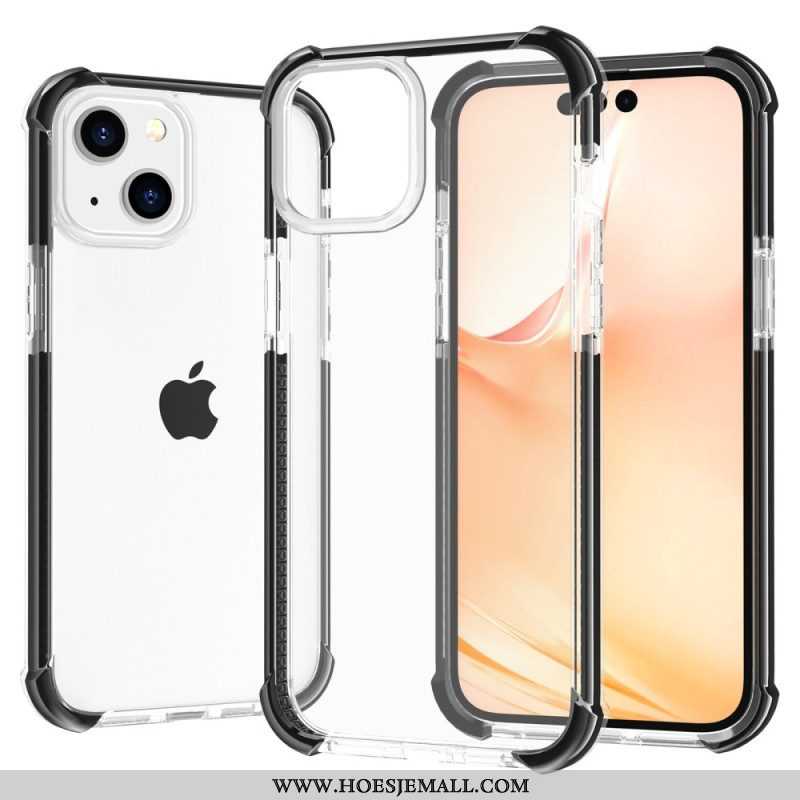 Hoesje voor iPhone 14 Transparant Gekleurde Randen