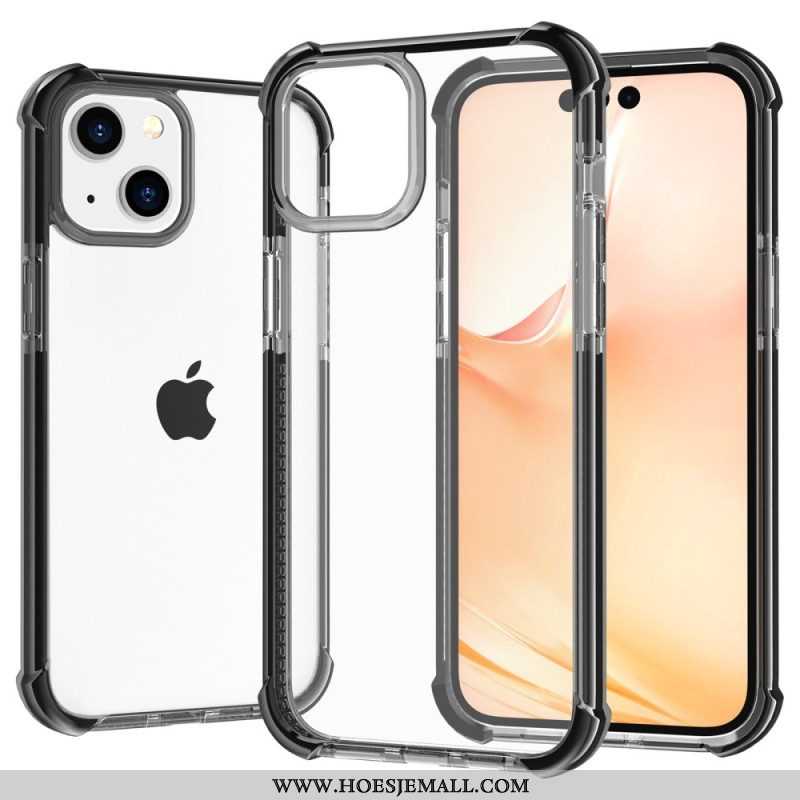 Hoesje voor iPhone 14 Transparant Gekleurde Randen