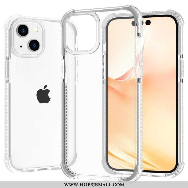 Hoesje voor iPhone 14 Transparant Gekleurde Randen