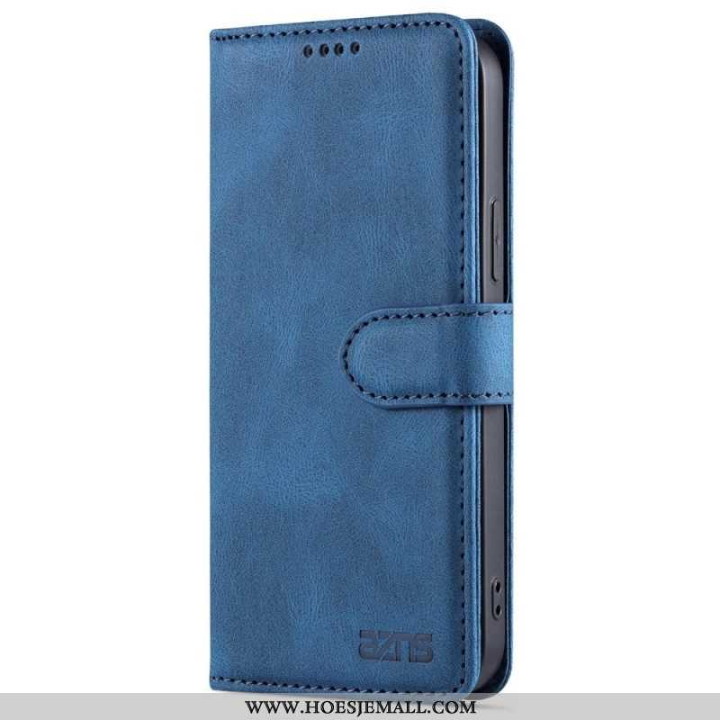 Folio-hoesje voor iPhone 14 Azns Leerstyling