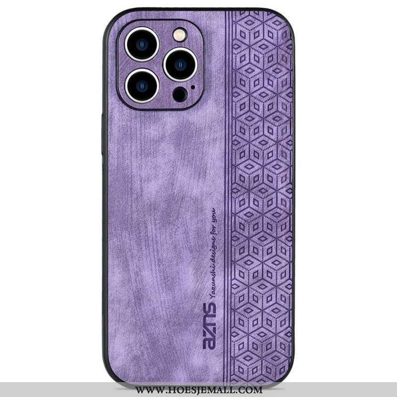 Hoesje voor iPhone 14 Azns Ledereffect