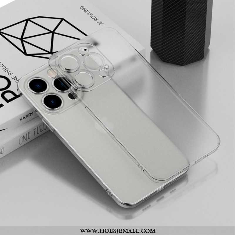 Hoesje voor iPhone 14 Transparante Metalen Stijl