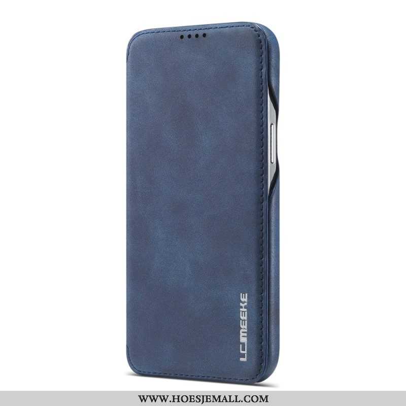 Bescherming Hoesje voor iPhone 15 Plus Folio-hoesje Imitatieleer Lc.imeeke