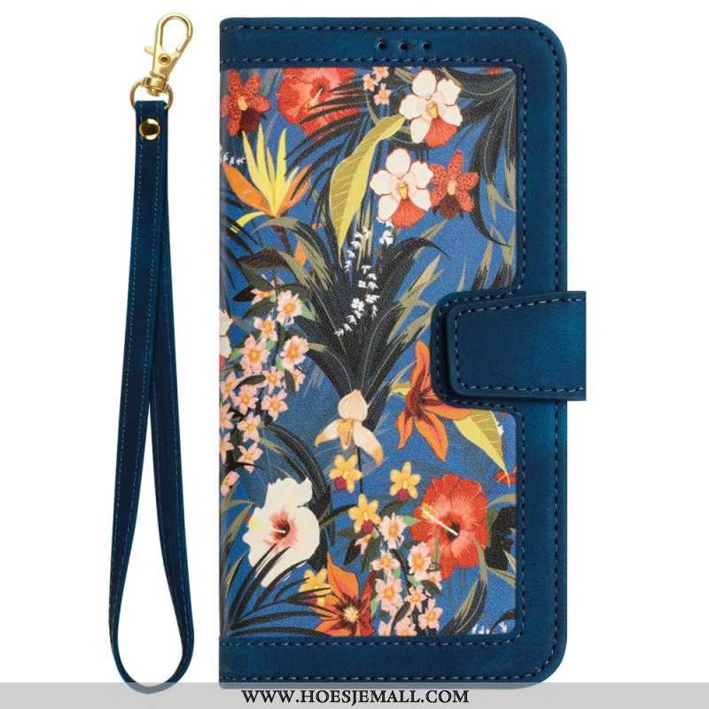 Flip Case voor iPhone 15 Plus Luxe Bloemen