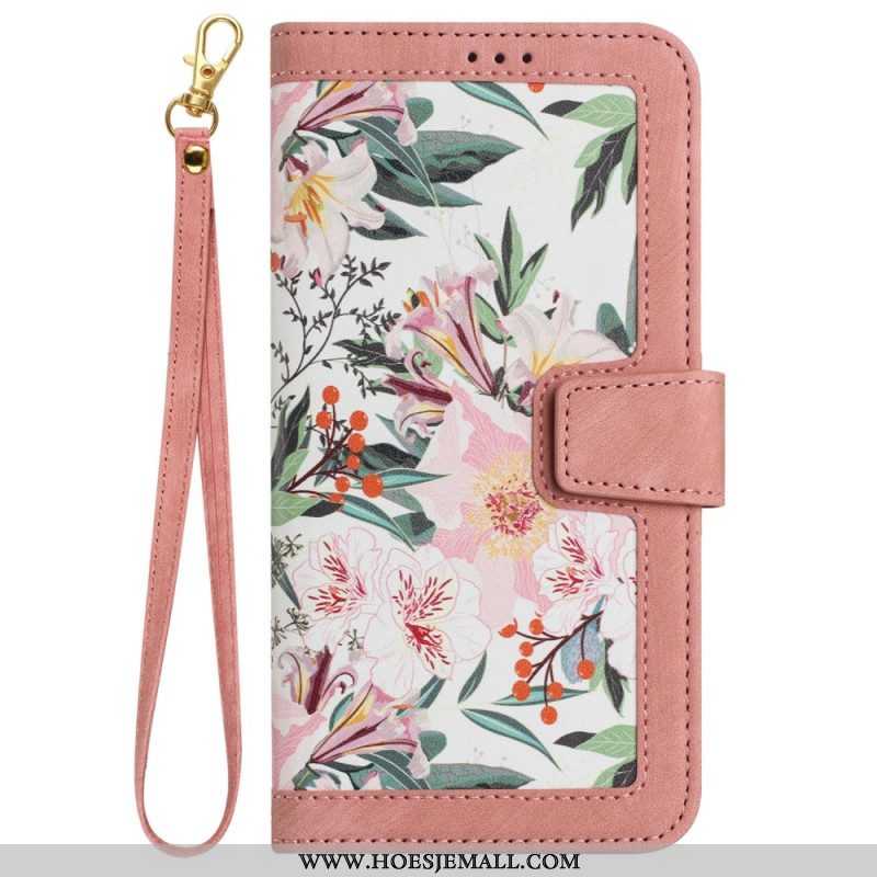 Flip Case voor iPhone 15 Plus Luxe Bloemen