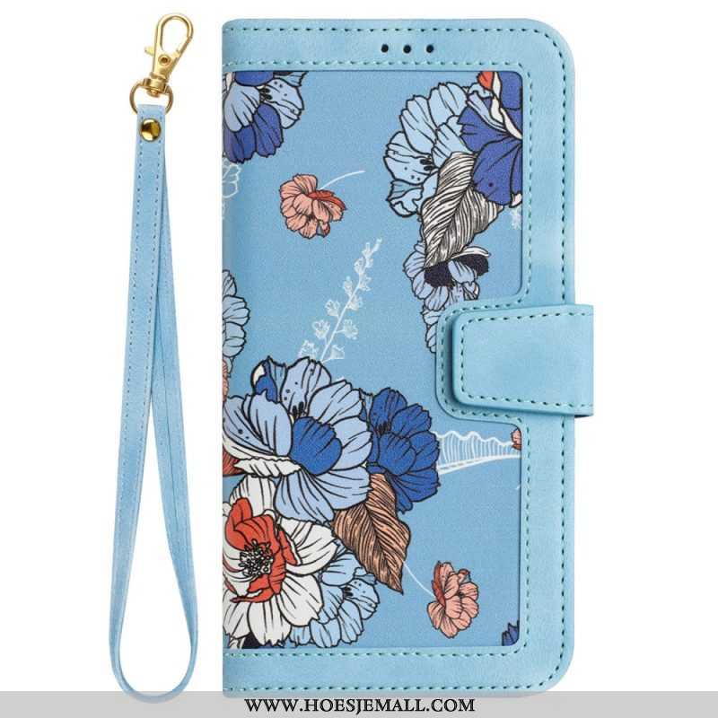 Flip Case voor iPhone 15 Plus Luxe Bloemen