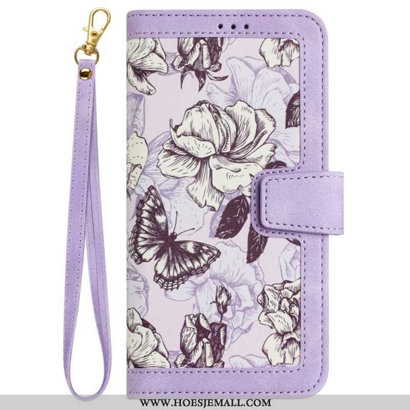 Flip Case voor iPhone 15 Plus Luxe Bloemen