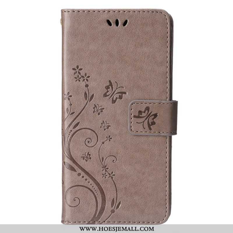 Folio-hoesje voor iPhone 15 Plus Bloemen En Vlinders