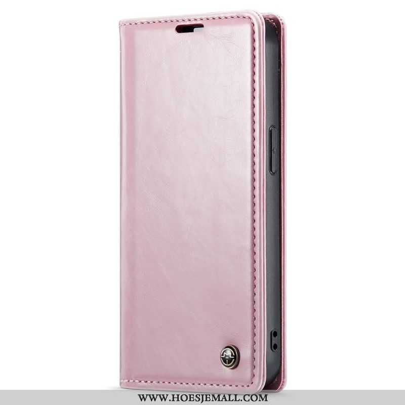 Bescherming Hoesje voor iPhone 15 Plus Folio-hoesje Caseme Gewaxt Kunstleer