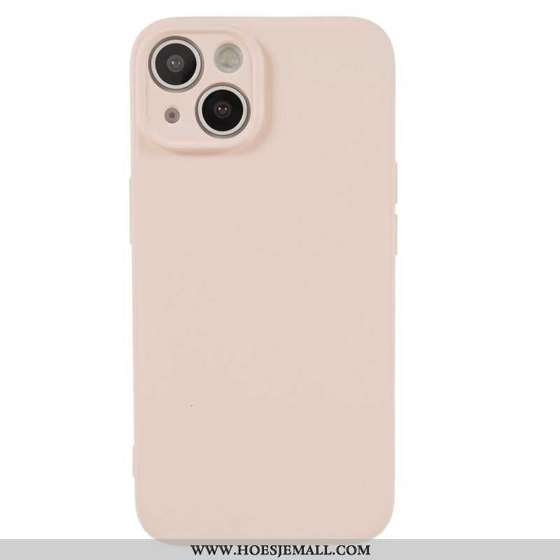 Hoesje voor iPhone 15 Plus Pastelkleurige Siliconen En Microvezels