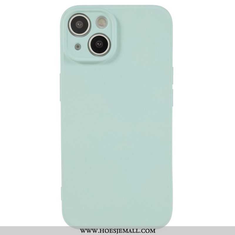 Hoesje voor iPhone 15 Plus Pastelkleurige Siliconen En Microvezels