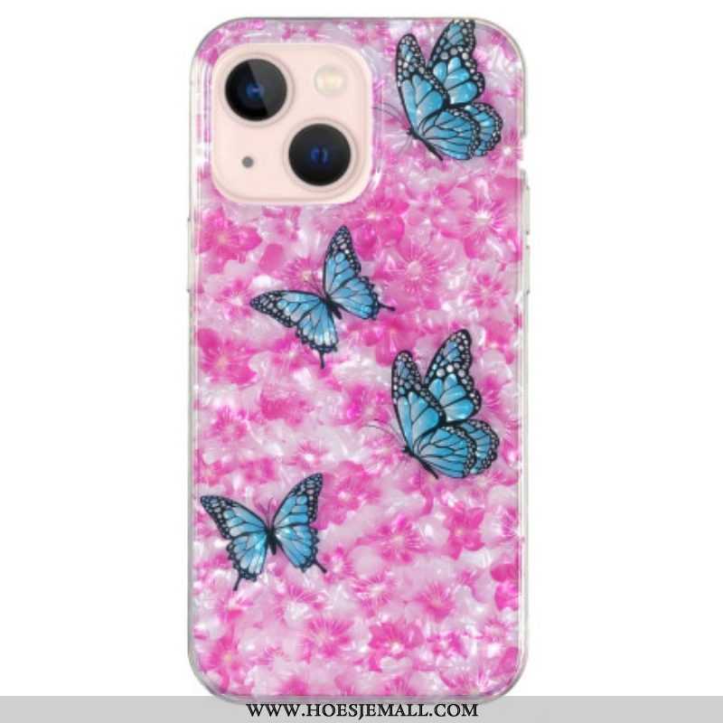 Hoesje voor iPhone 15 Plus Bloemen En Vlinders