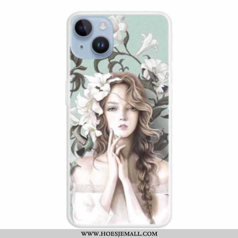 Hoesje voor iPhone 15 Plus Mooi Jong Meisje