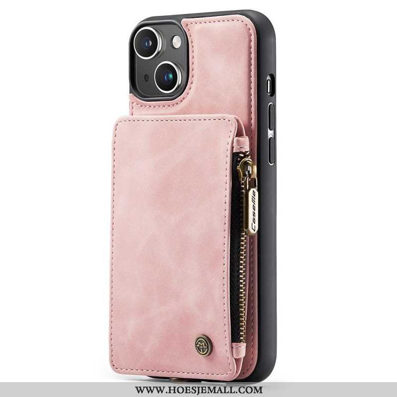 Hoesje voor iPhone 15 Plus Portemonnee Leren Caseme Portemonnee-stijl