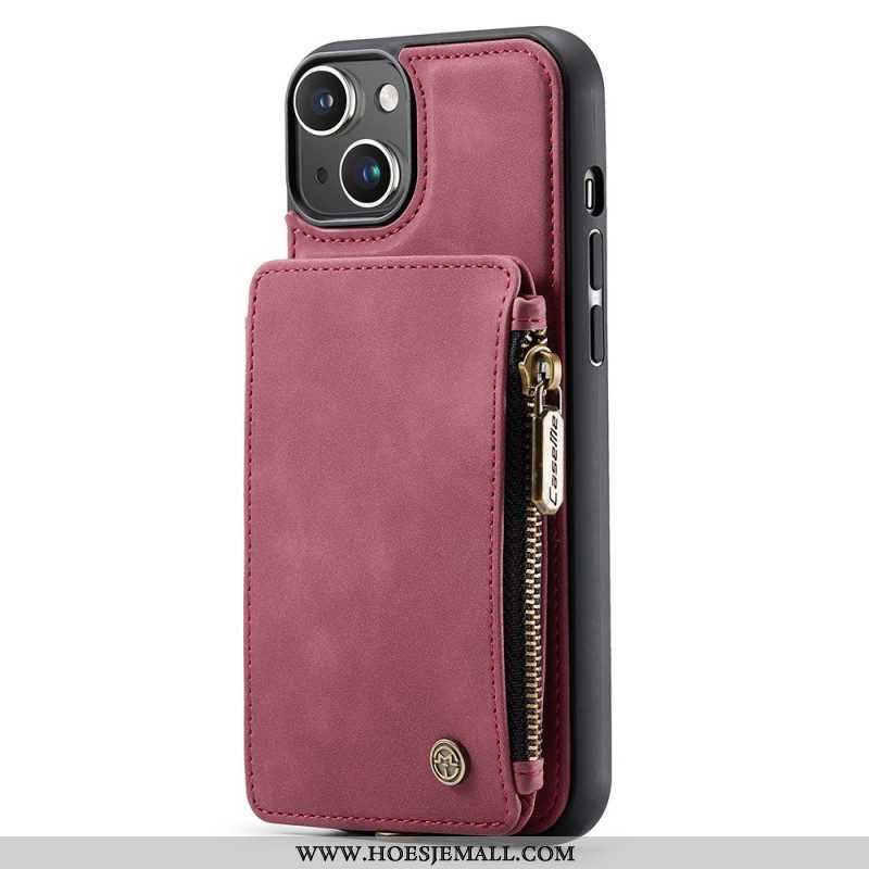 Hoesje voor iPhone 15 Plus Portemonnee Leren Caseme Portemonnee-stijl