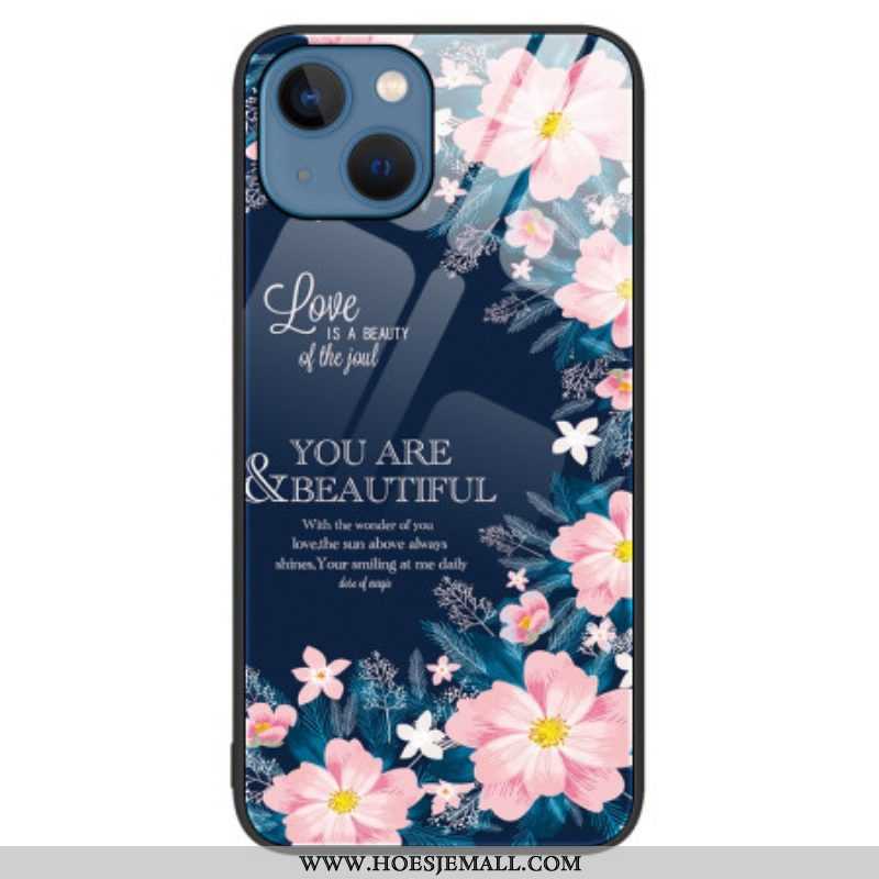 Hoesje voor iPhone 15 Plus Liefde Voor Roze Bloemen