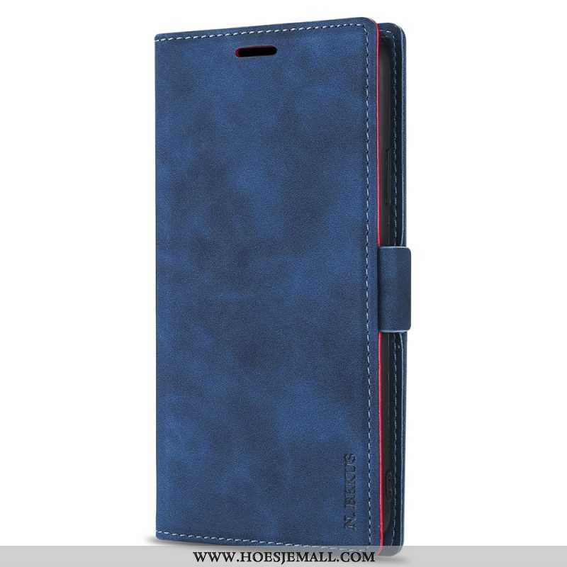 Folio-hoesje voor iPhone 15 Plus N.bekus Ledereffect