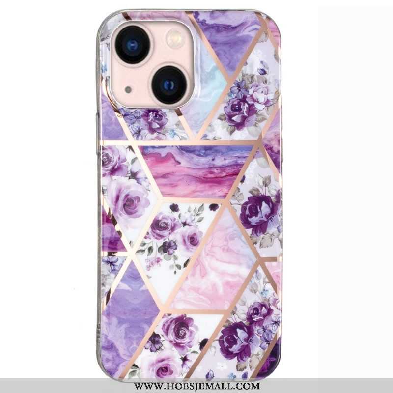 Hoesje voor iPhone 15 Plus Bloemenmarmer