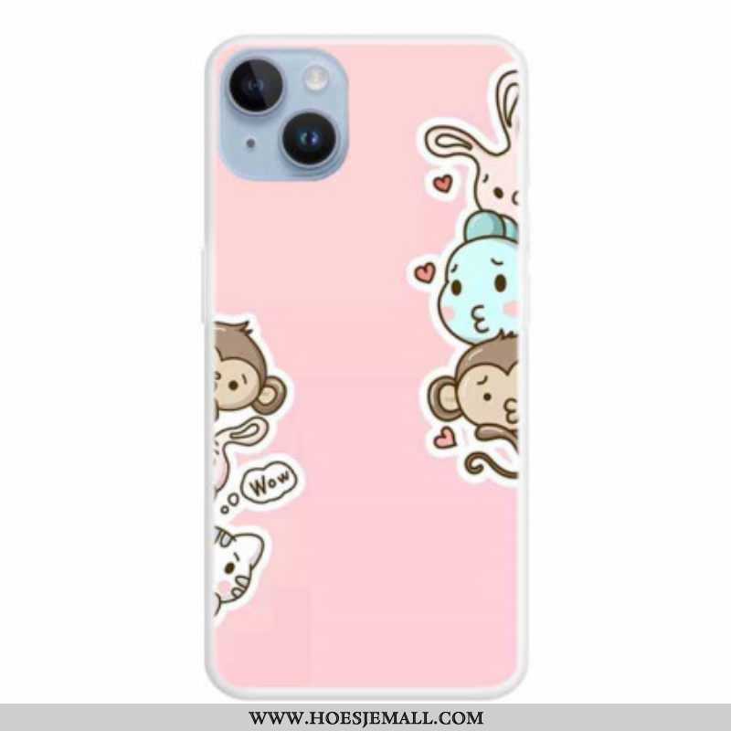 Hoesje voor iPhone 15 Plus Dieren Wauw