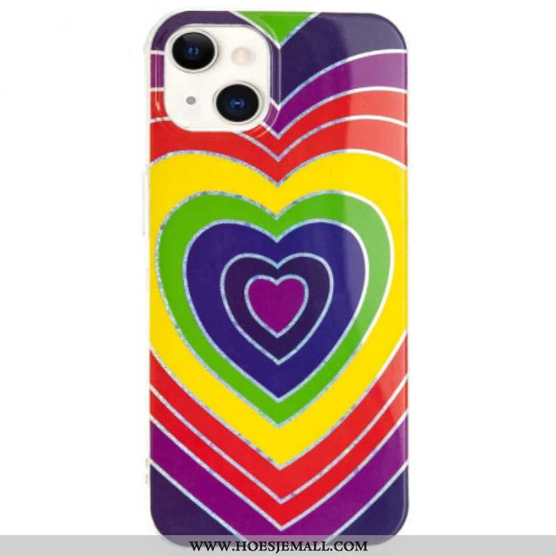 Hoesje voor iPhone 15 Plus Psychedelisch Hart