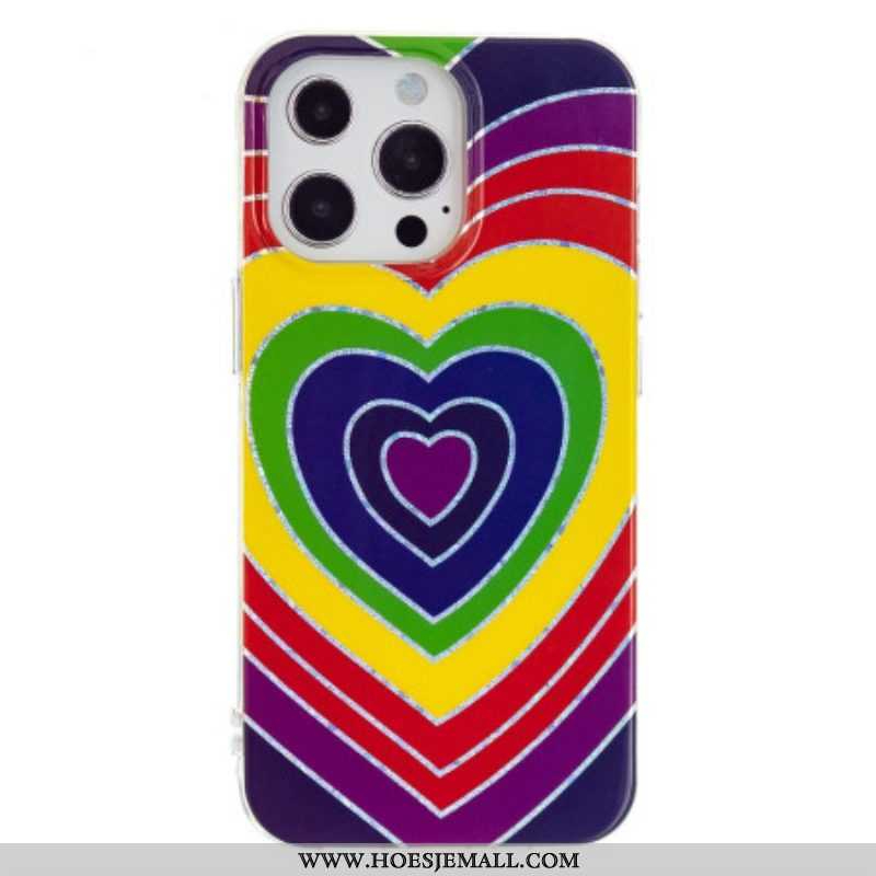 Hoesje voor iPhone 15 Pro Max Psychedelisch Hart