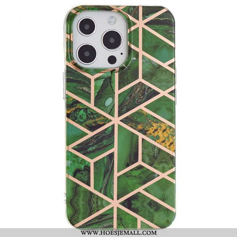 Hoesje voor iPhone 15 Pro Max Geometrisch Marmer