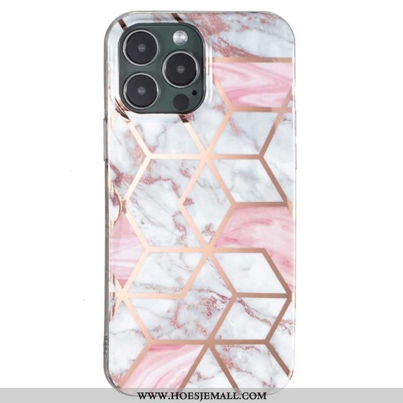 Hoesje voor iPhone 15 Pro Max Geometrisch Marmer