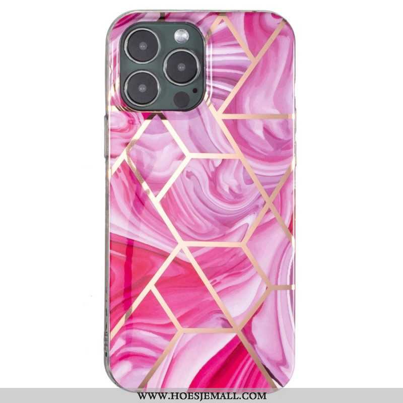 Hoesje voor iPhone 15 Pro Max Geometrisch Marmer