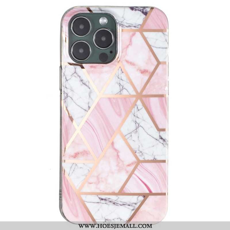 Hoesje voor iPhone 15 Pro Max Geometrisch Marmer