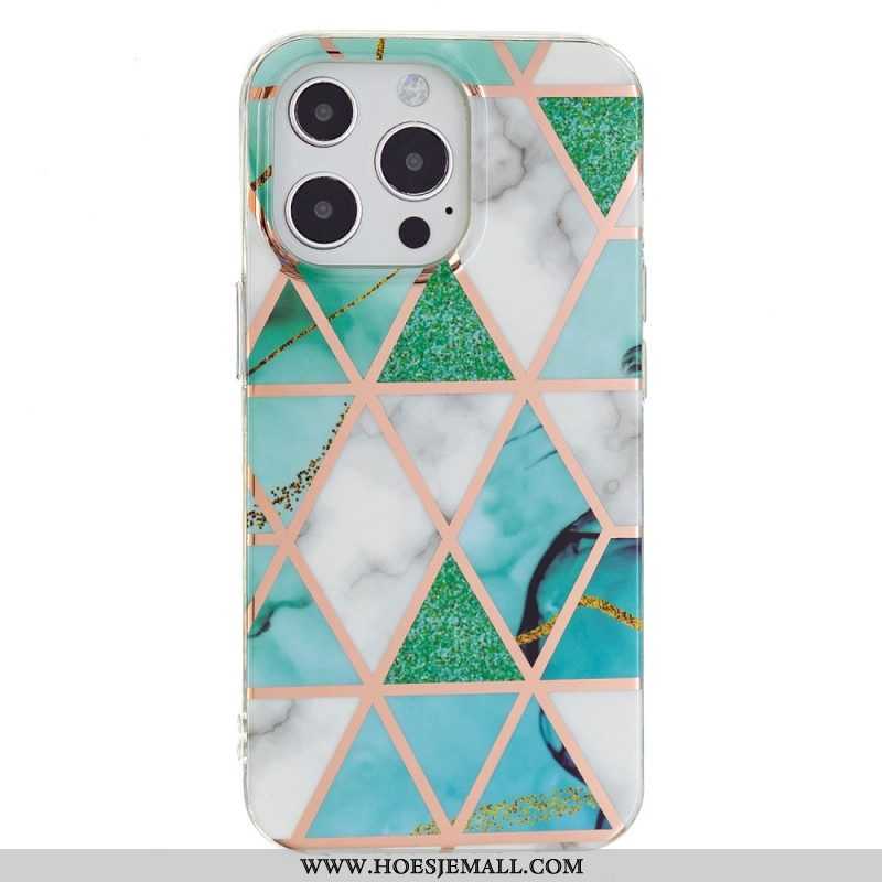 Hoesje voor iPhone 15 Pro Max Geometrisch Marmer