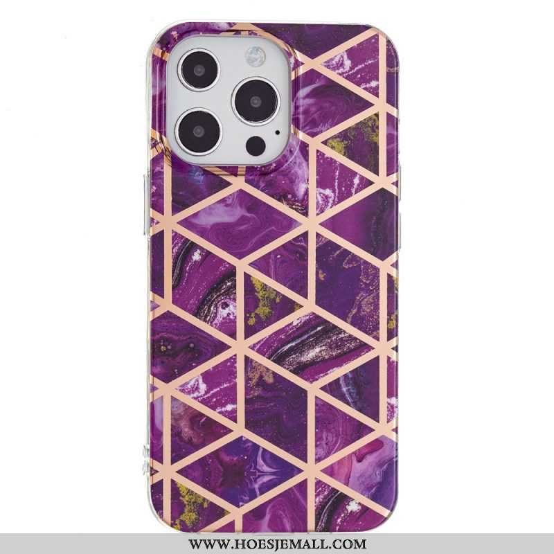 Hoesje voor iPhone 15 Pro Max Geometrisch Marmer