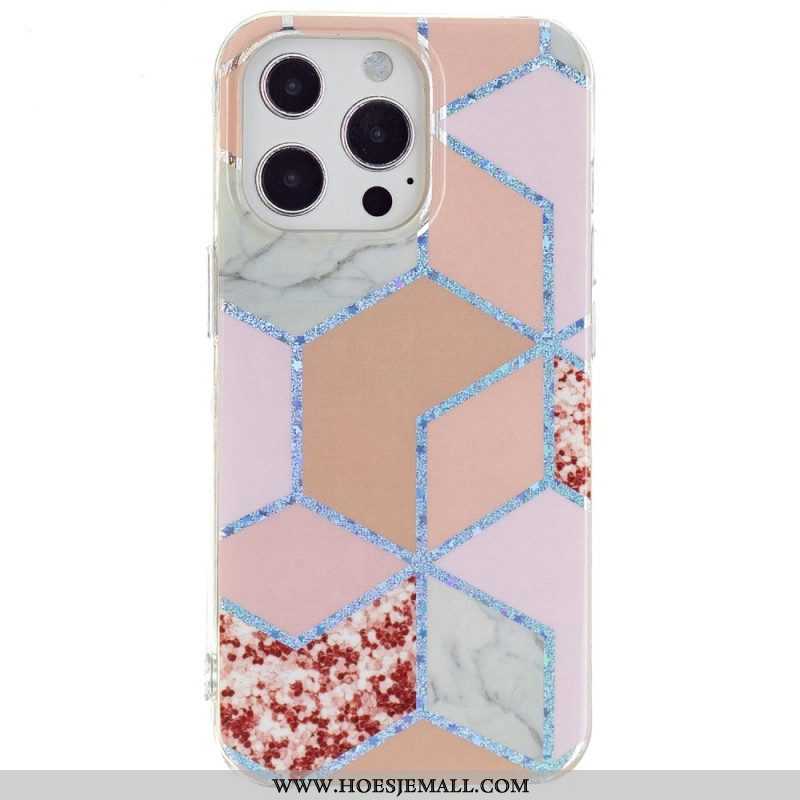 Hoesje voor iPhone 15 Pro Max Geometrisch Marmer