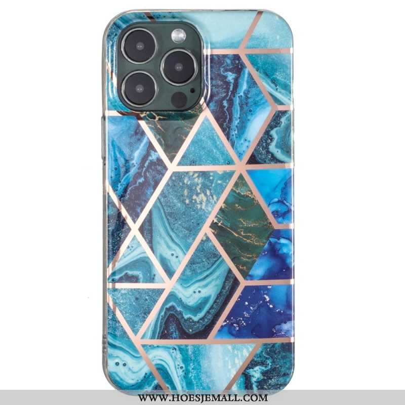 Hoesje voor iPhone 15 Pro Max Geometrisch Marmer