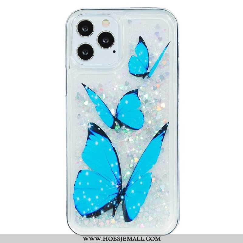 Telefoonhoesje voor iPhone 15 Pro Max Vlinders Glitteren