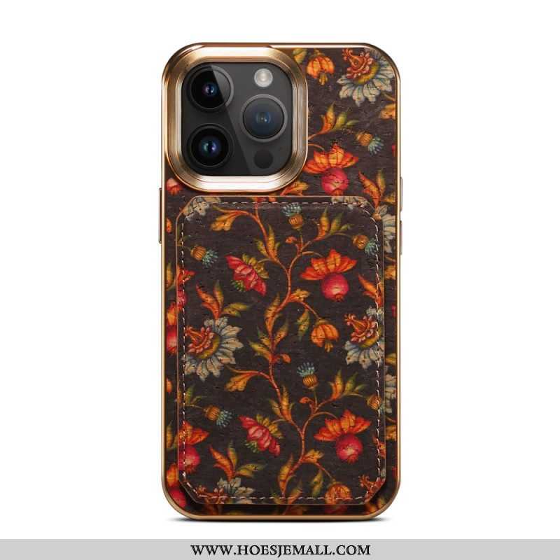 Hoesje voor iPhone 15 Pro Max Vintage Houder Kaarthouder