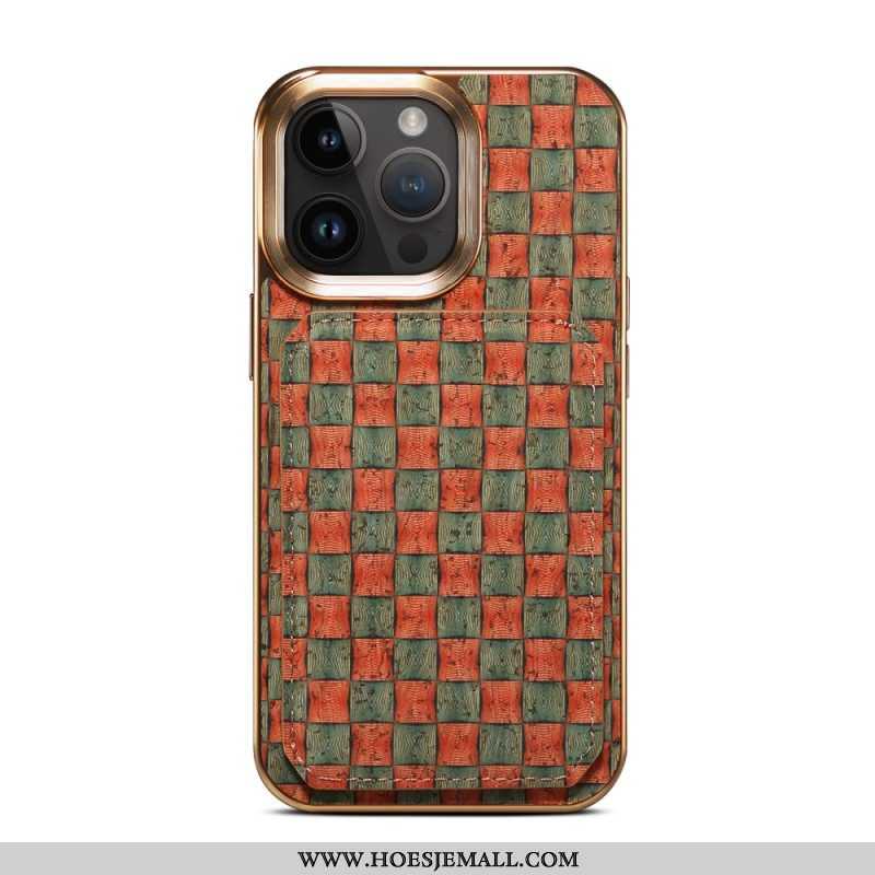 Hoesje voor iPhone 15 Pro Max Vintage Houder Kaarthouder