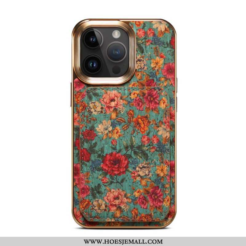 Hoesje voor iPhone 15 Pro Max Vintage Houder Kaarthouder