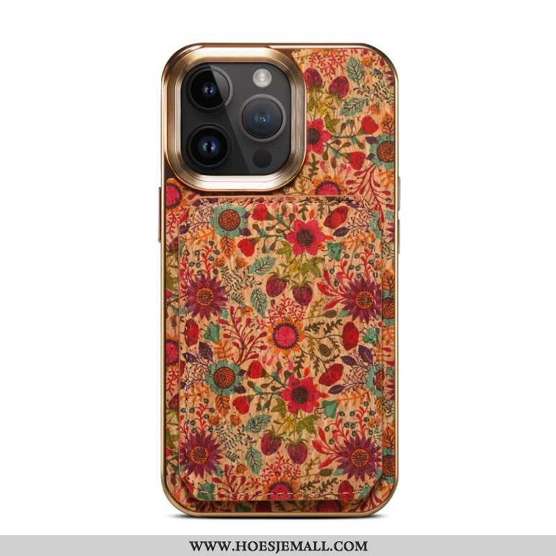 Hoesje voor iPhone 15 Pro Max Vintage Houder Kaarthouder