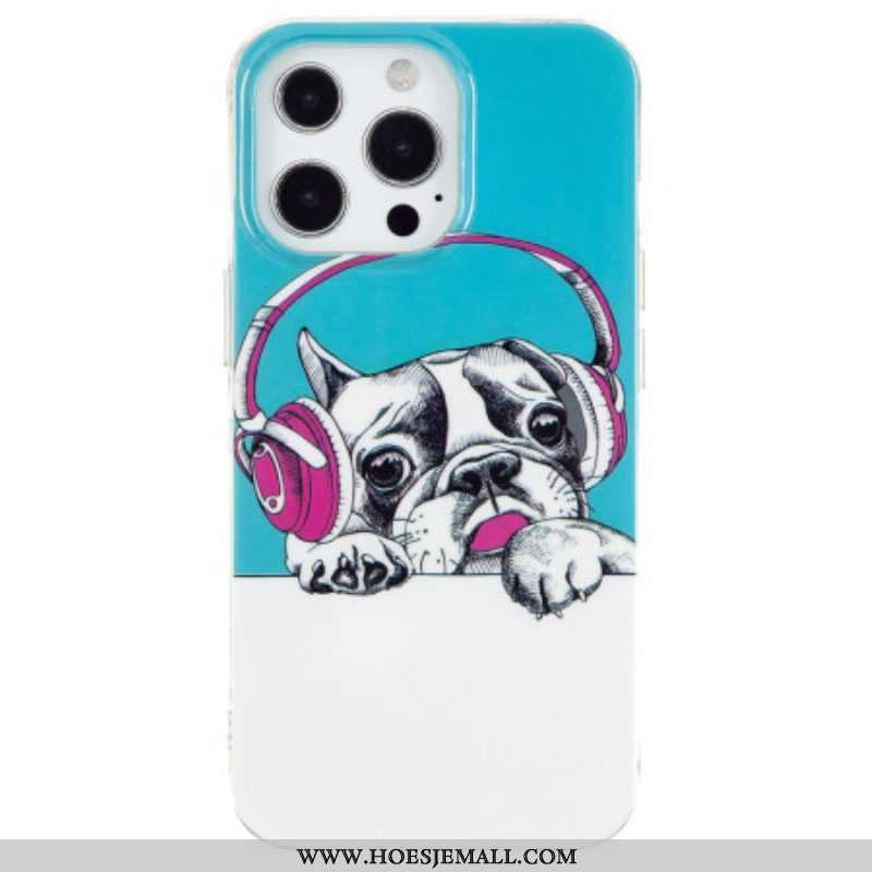 Hoesje voor iPhone 15 Pro Max Fluorescerende Hond