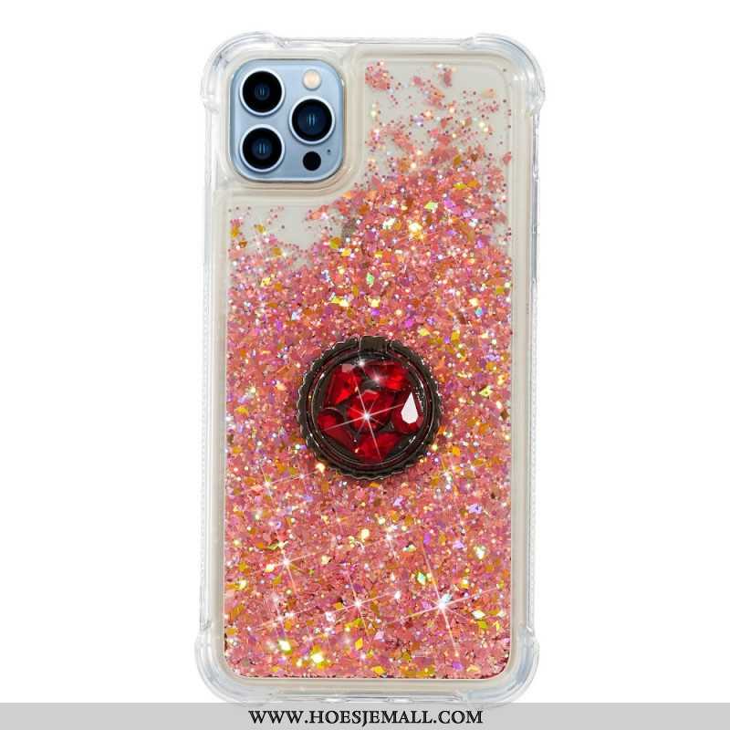 Hoesje voor iPhone 15 Pro Max Pailletten Met Steunring