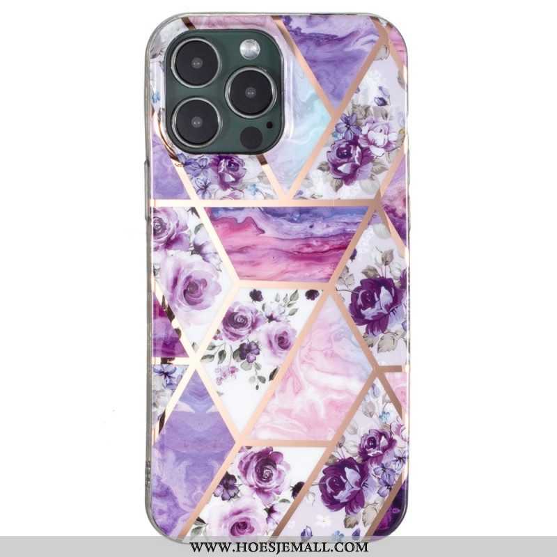 Hoesje voor iPhone 15 Pro Bloemenmarmer