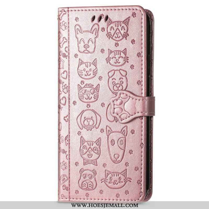 Folio-hoesje voor iPhone 15 Pro Geanimeerde Dieren