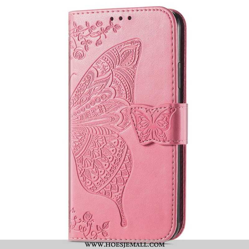 Leren Hoesje voor iPhone 15 Pro Barokvlinder