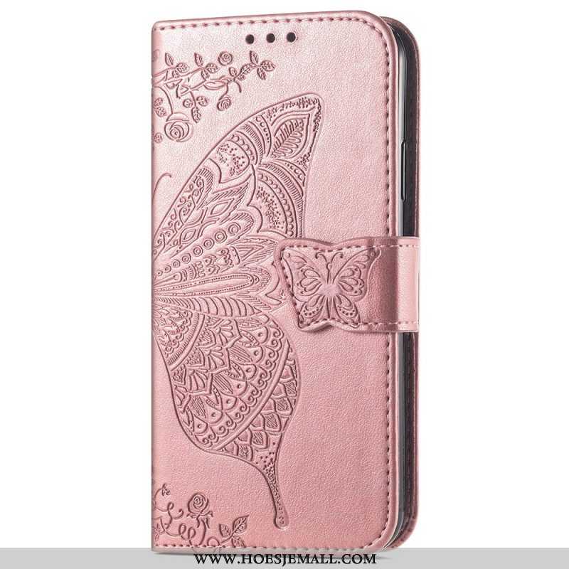 Leren Hoesje voor iPhone 15 Pro Barokvlinder