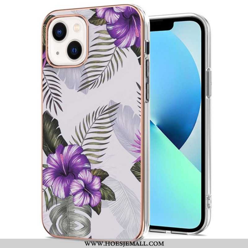 Hoesje voor iPhone 15 Bloemenmarmer