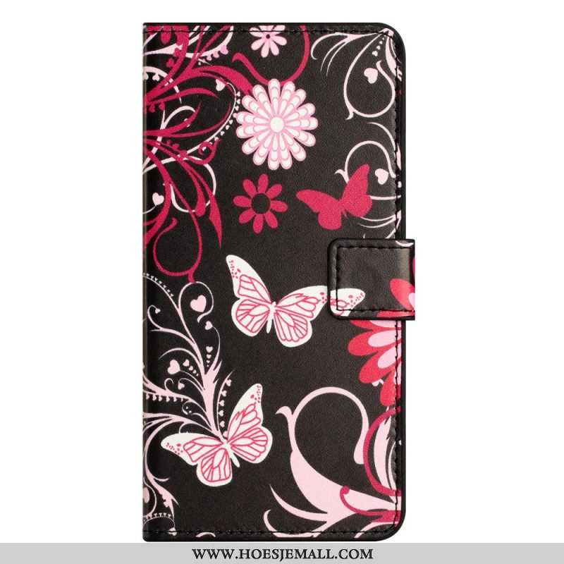 Folio-hoesje voor iPhone 15 Alleen Vlinders