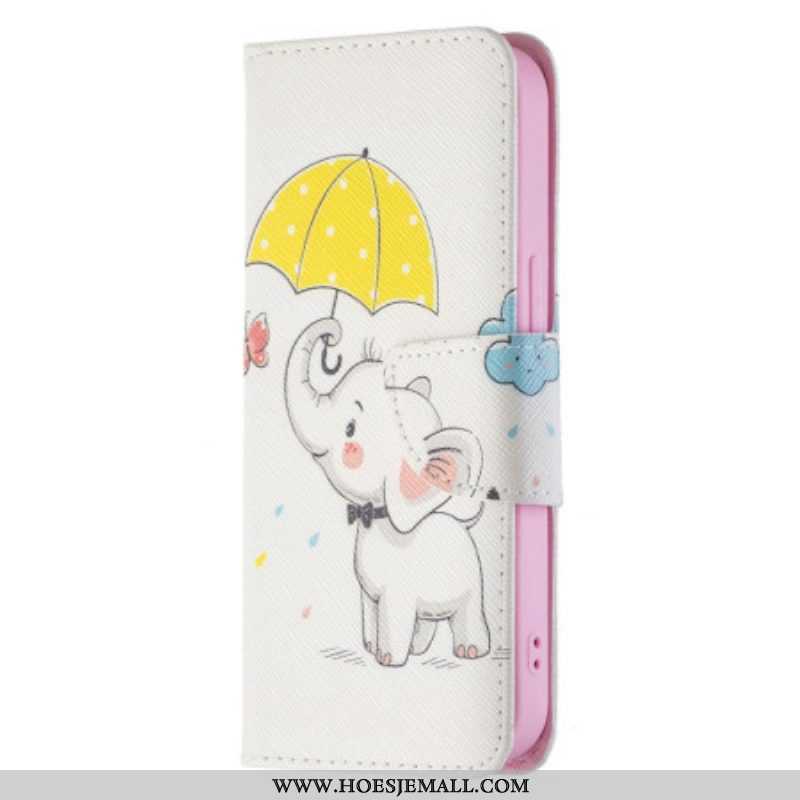 Folio-hoesje voor iPhone 15 Babyolifant