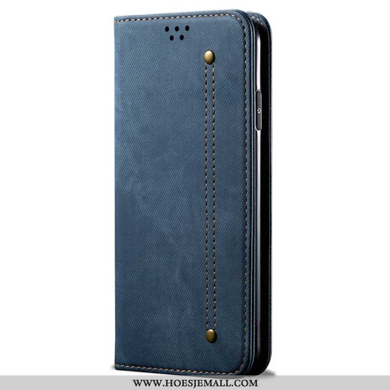 Folio-hoesje Huawei Nova 12s Telefoonhoesje Jeansstof