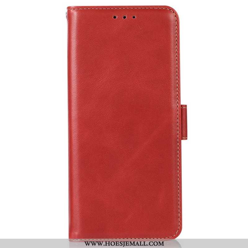 Flip Case Leren Huawei Nova 12s Rfid-blokkering Van Echt Leer